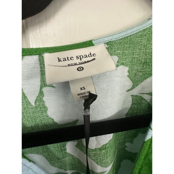 NWT Kate Spade x Target Classic Rose Linen Long Sleeve Maxi Dress Size XS - Picture 6 of 10